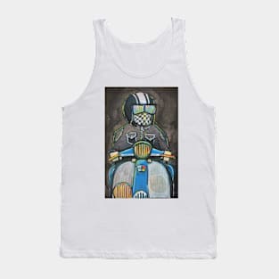 Retro Scooter, Classic Scooter, Scooterist, Scootering, Scooter Rider, Mod Art Tank Top